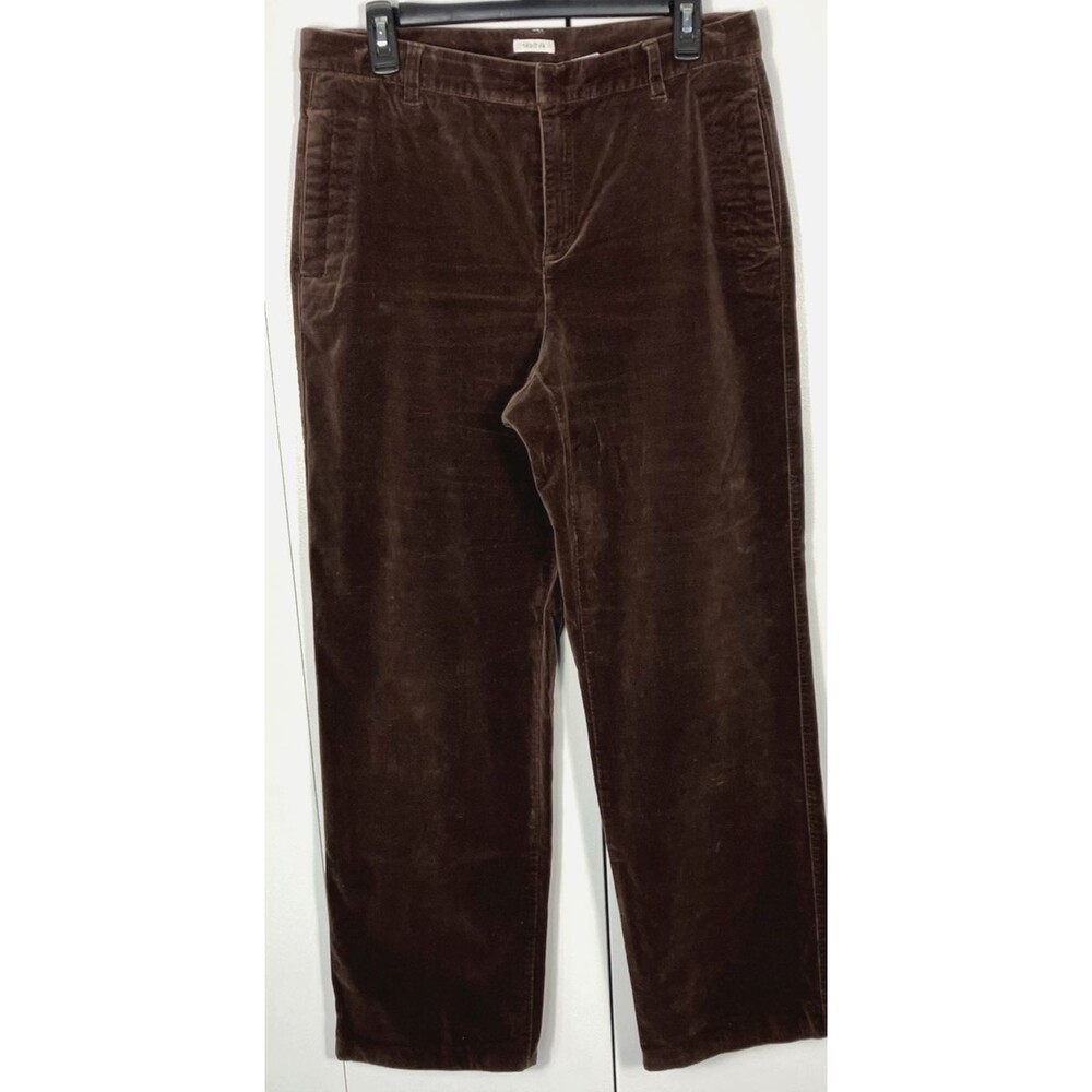 Vintage Liz Claiborne Tabitha Womens Soft Velvet Chocolate Brown Pants Size 10